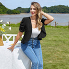 belle poque Spring 2026 Women's Short Sleeve Bolero Shrug Lightweight Cardigan