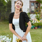 belle poque Spring 2026 Women's Short Sleeve Bolero Shrug Lightweight Cardigan