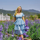 belle poque Vintage Dress 2026 Summer Layered Tiered Ruffle Swing Midi Dress