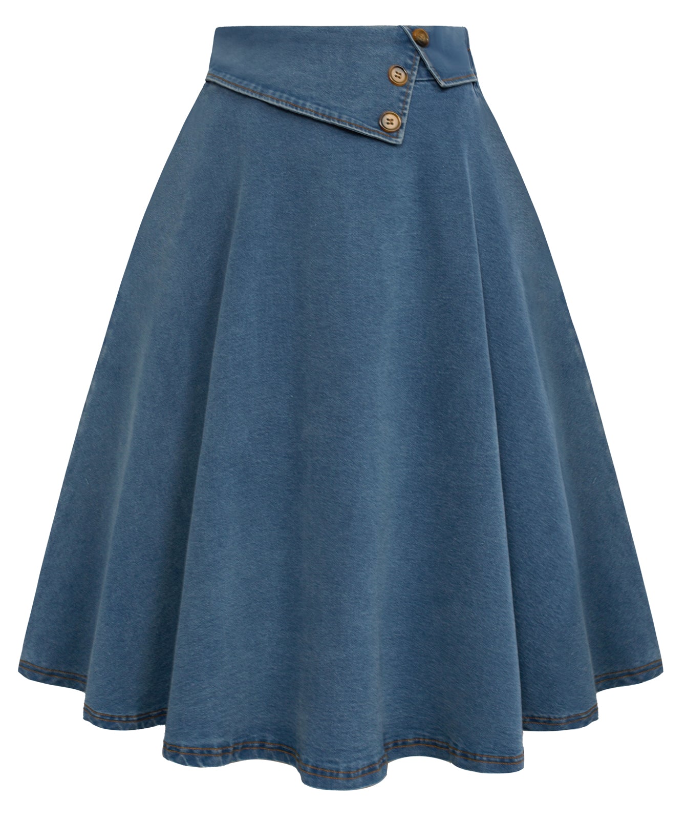 Cotton Jean Swing Skirt