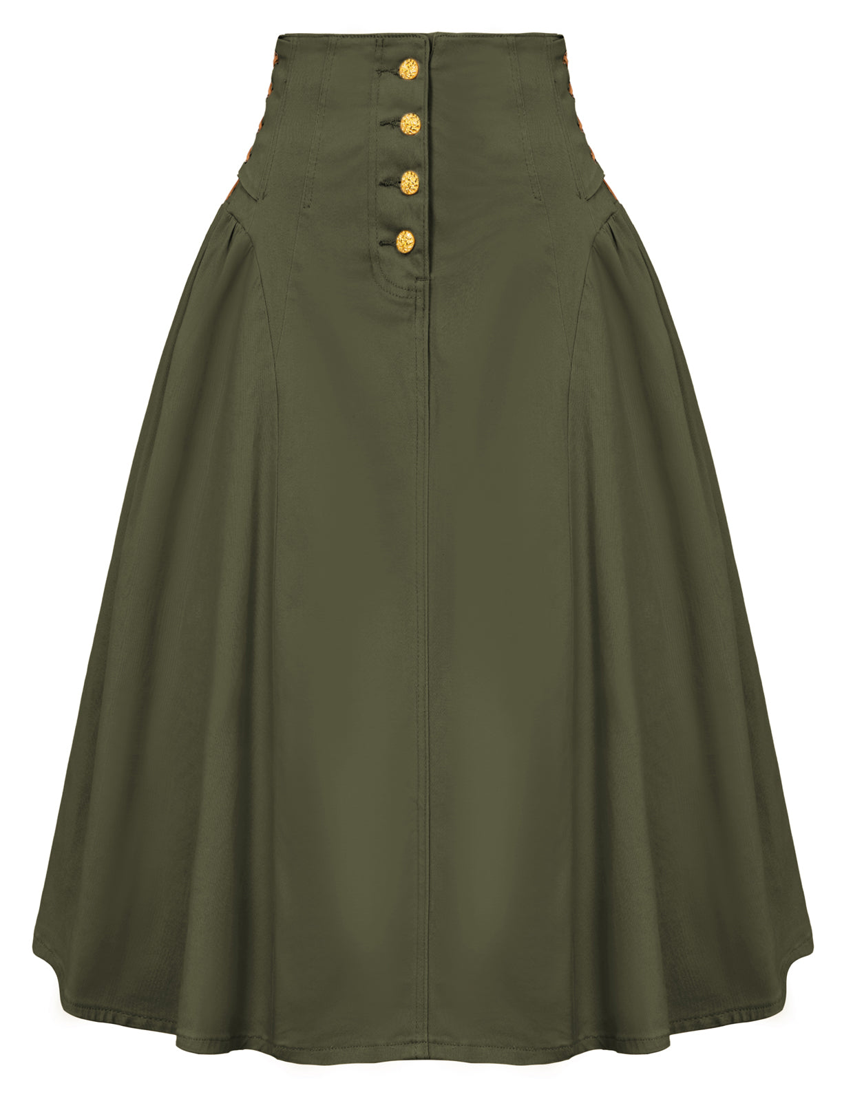 Seckill Offer⌛Vintage Midi Jean Denim Skirt for Women Button