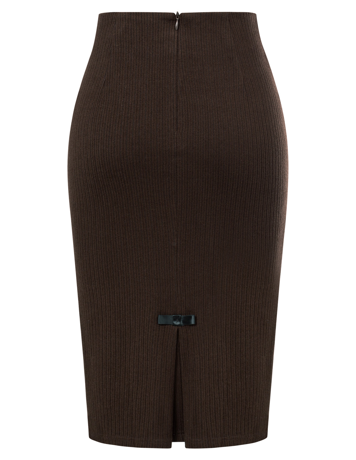 belle poque Vintage Corduroy Skirt High Waist Below Knee Bodycon Skirt
