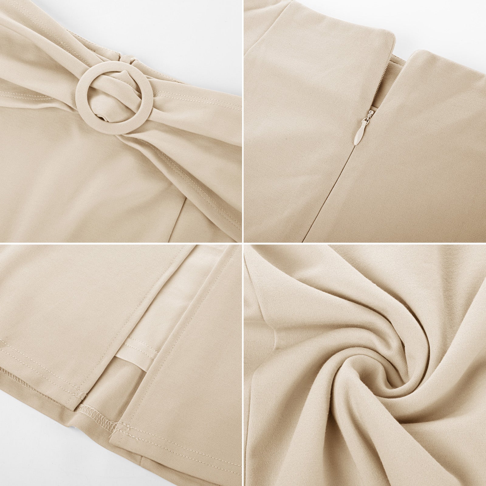 belle poque BP Women Vintage Front Slit Skirt Elastic Waist Mermaid Hem Bodycon Skirt