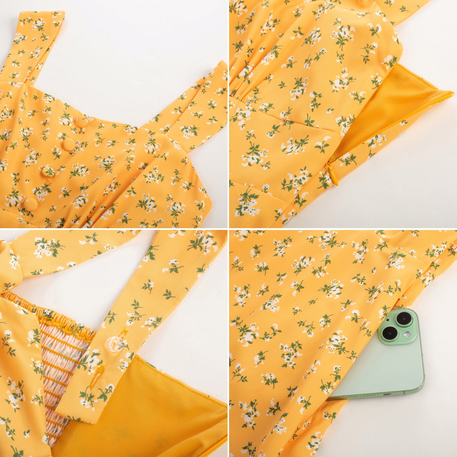 belle poque Sundress for Women A Line Midi Dress Summer Cocktail Tea Party Dress with Pockets