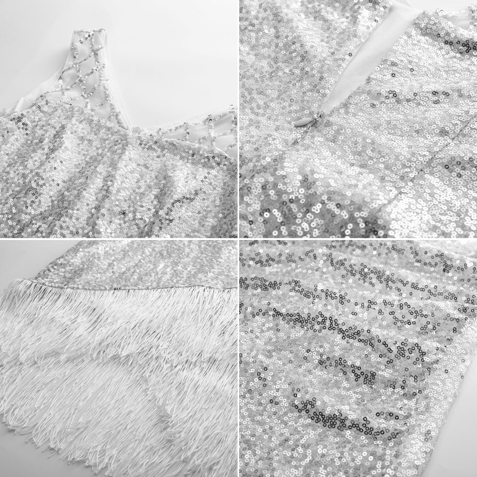 belle poque Sequin Dress Simple 1920s Flapper Cocktail Party Dresses