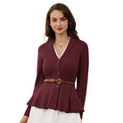 belle poque Vintage Cardigan Sweater Shawl Lapel Button Down Sweater Outwear Coat