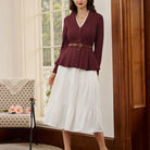 belle poque Vintage Cardigan Sweater Shawl Lapel Button Down Sweater Outwear Coat