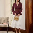 belle poque Vintage Cardigan Sweater Shawl Lapel Button Down Sweater Outwear Coat