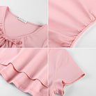 belle poque 2026 Women's Tops Pleated Bow Tie Front Shirts Spring Summer Casual Knit Top