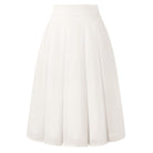 belle poque 2026 Women Spring Summer Vintage Chiffon Flared A-Line Skirt White