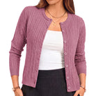 belle poque Belle Poque Women Fall Cardigan Sweater Button Up Cropped Cardigan Lightweight Crew Neck Sweater 2026