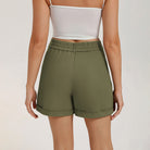 belle poque 2026 Women Vintage 100% Cotton Shorts Wide Leg Shorts with Pockets