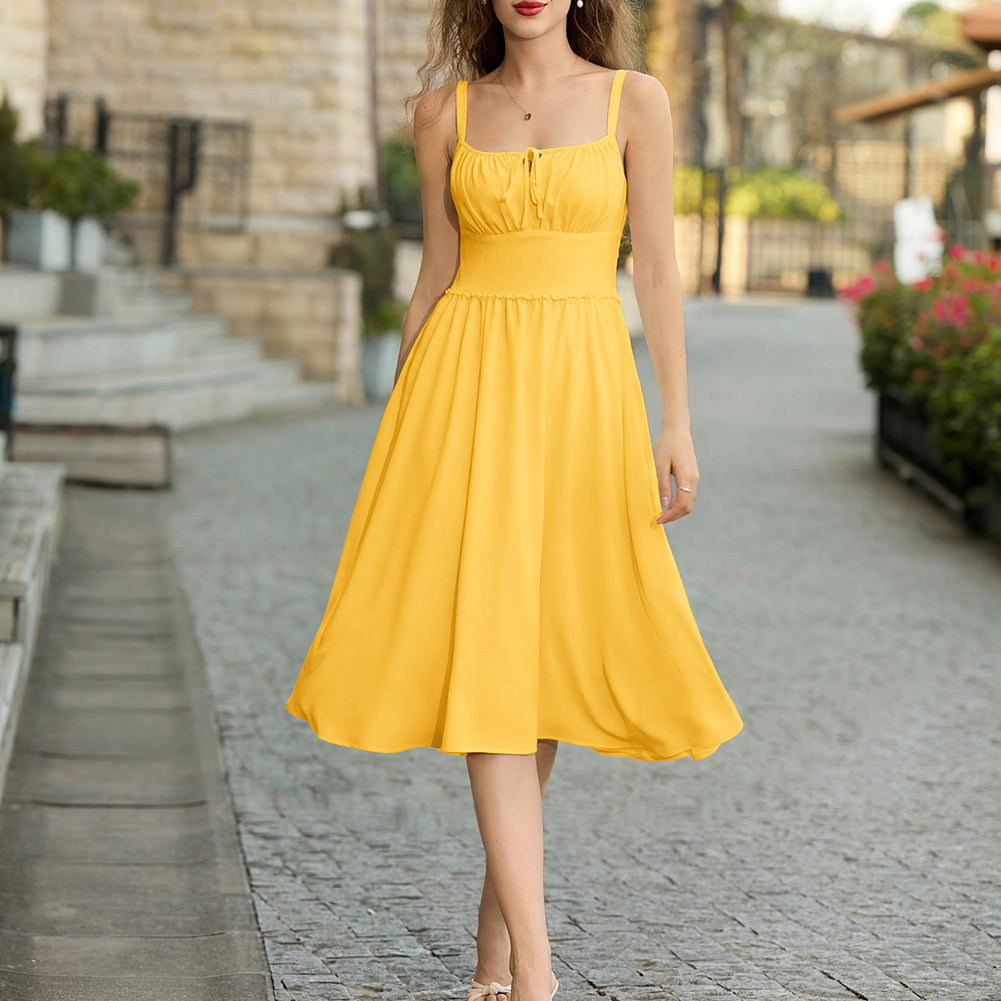 belle poque Summer Dress for Women 2026 Sleeveless Sundress Flowy Wedding Guest Dresses