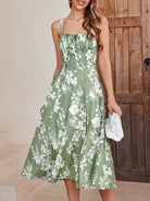 belle poque 2025 Ruched Bust Split Thigh Cami Sundress