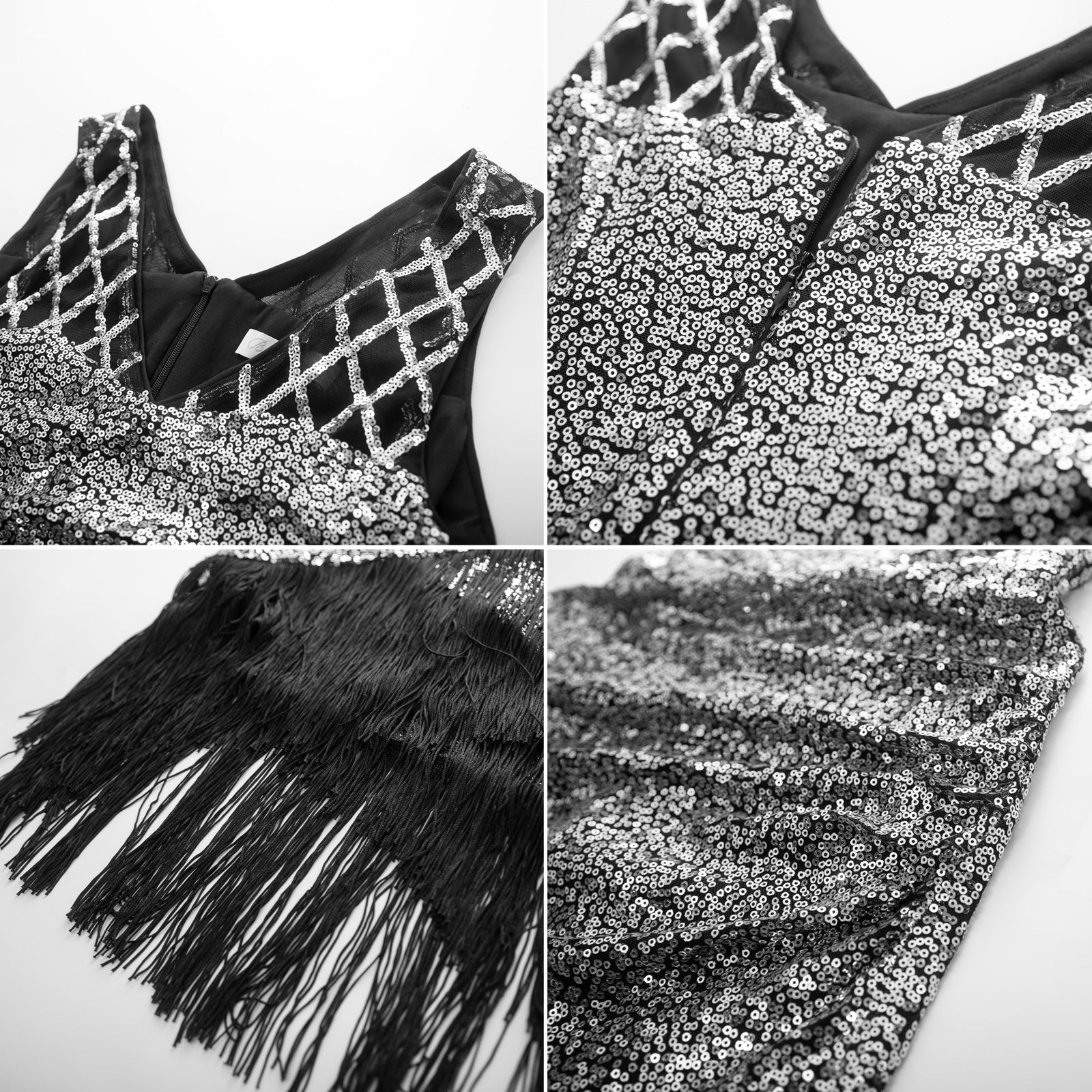 belle poque Sequin Dress Simple 1920s Flapper Cocktail Party Dresses