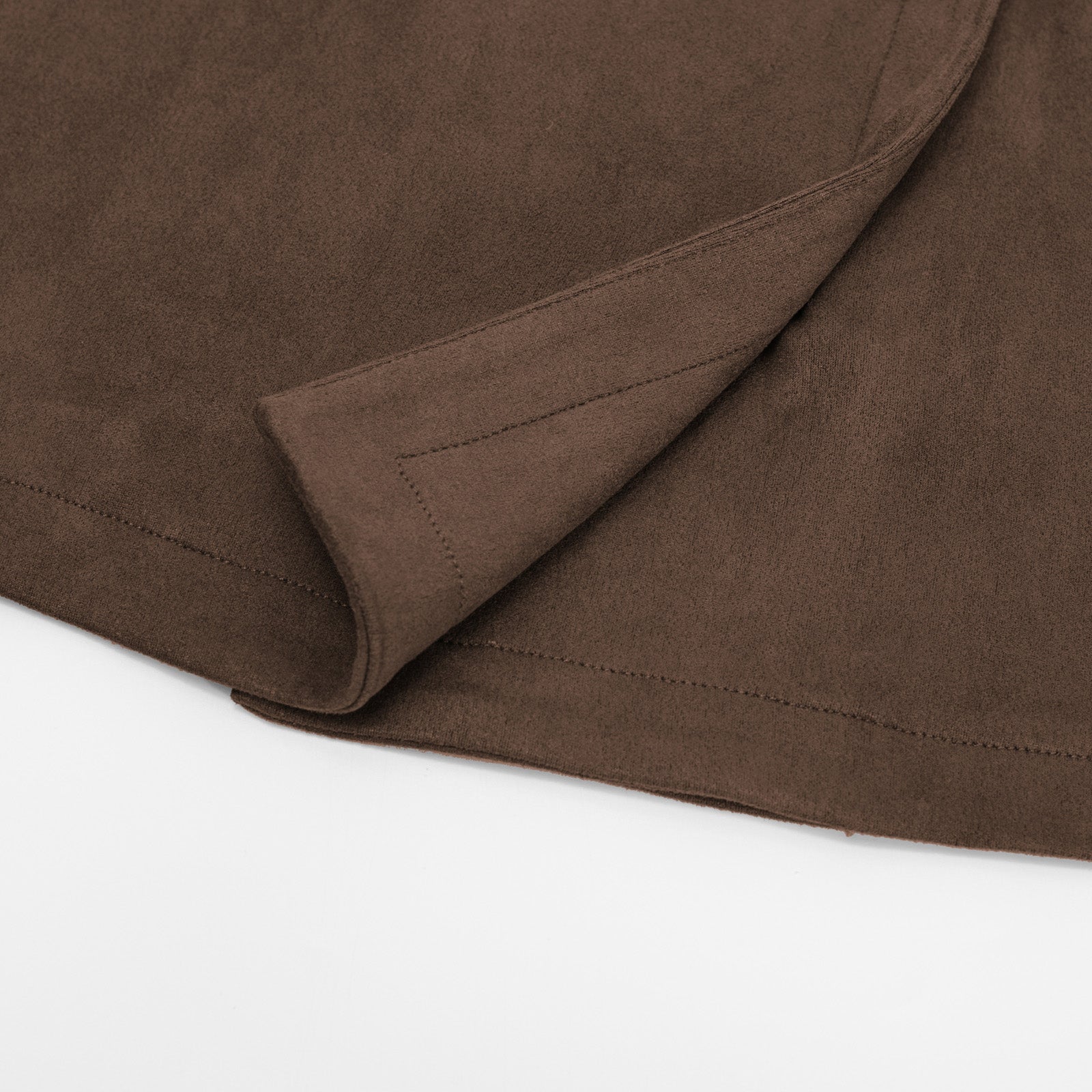 belle poque Vintage Faux Suede Dress Sleeveless V-Neck Elastic Waist A-Line Dress