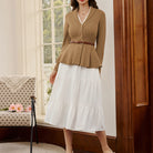 belle poque Vintage Cardigan Sweater Shawl Lapel Button Down Sweater Outwear Coat