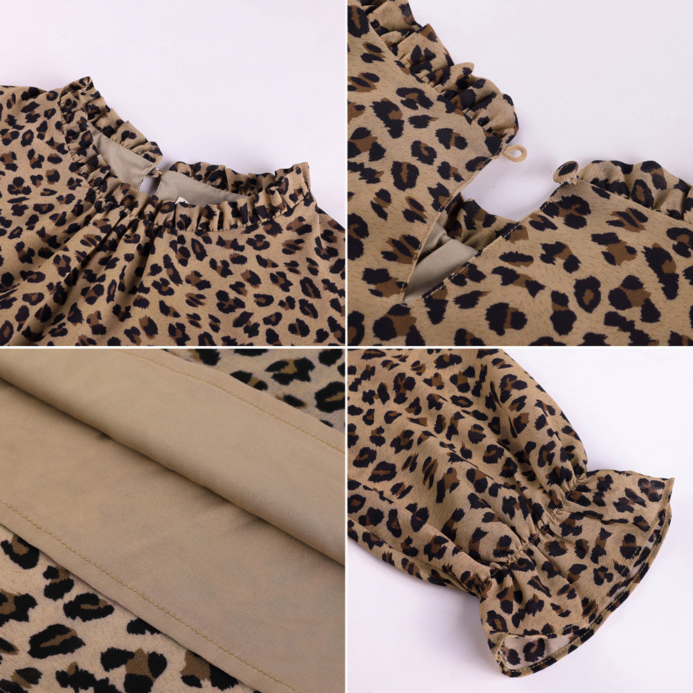 belle poque Belle Poque Women Vintage Chiffon Tops Long Sleeve Keyhole Back Pullover Tops
