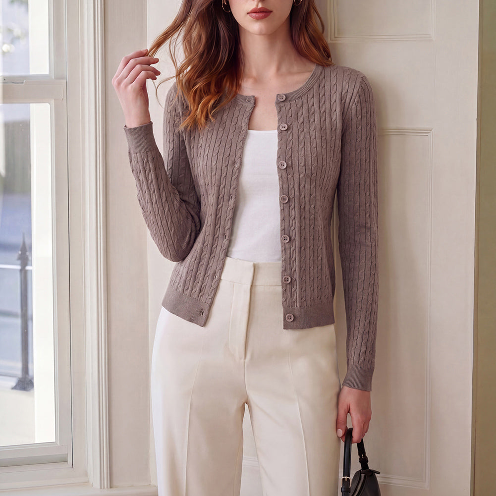 belle poque Fall Cardigan Sweater Button Up Cardigan Lightweight Sweater