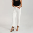 belle poque Women Wide Leg Jeans Mid Rise Straight Leg Ankle Jeans with Pockets