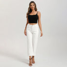 belle poque Women Wide Leg Jeans Mid Rise Straight Leg Ankle Jeans with Pockets