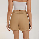 belle poque 2026 Women Vintage 100% Cotton Shorts Wide Leg Shorts with Pockets