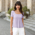 belle poque Women's Cute Tops Babydoll Peplum Top 2026 Casual Shirts