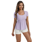 belle poque Women's Cute Tops Babydoll Peplum Top 2026 Casual Shirts