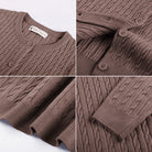 belle poque Belle Poque Women Fall Cardigan Sweater Button Up Cropped Cardigan Lightweight Crew Neck Sweater 2026