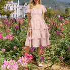 belle poque Vintage Dress 2026 Summer Layered Tiered Ruffle Swing Midi Dress