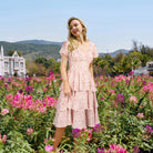 belle poque Vintage Dress 2026 Summer Layered Tiered Ruffle Swing Midi Dress