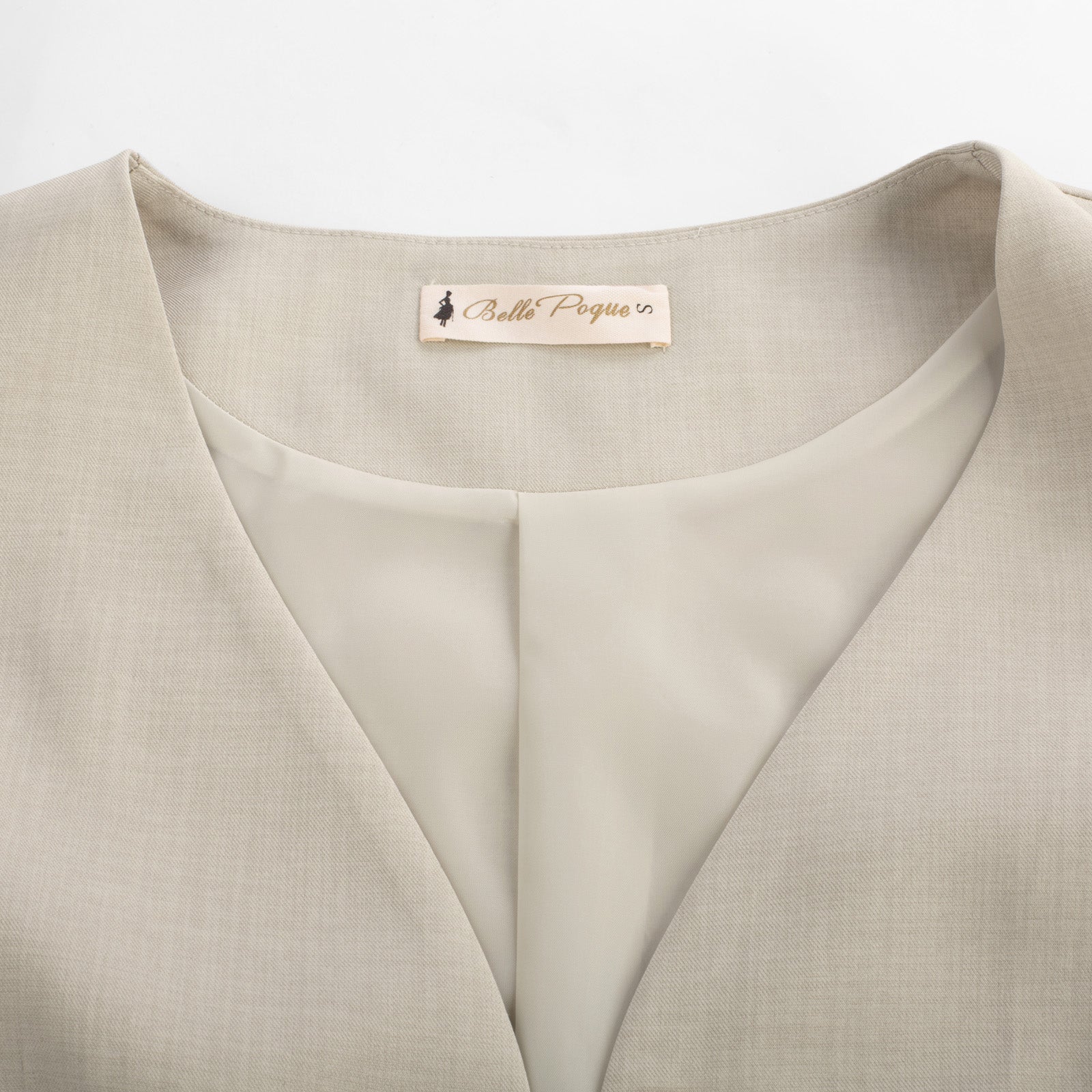 belle poque BP Women Vintage Single Breasted Waistcoat V-Neck Smocked Side Waist Vest