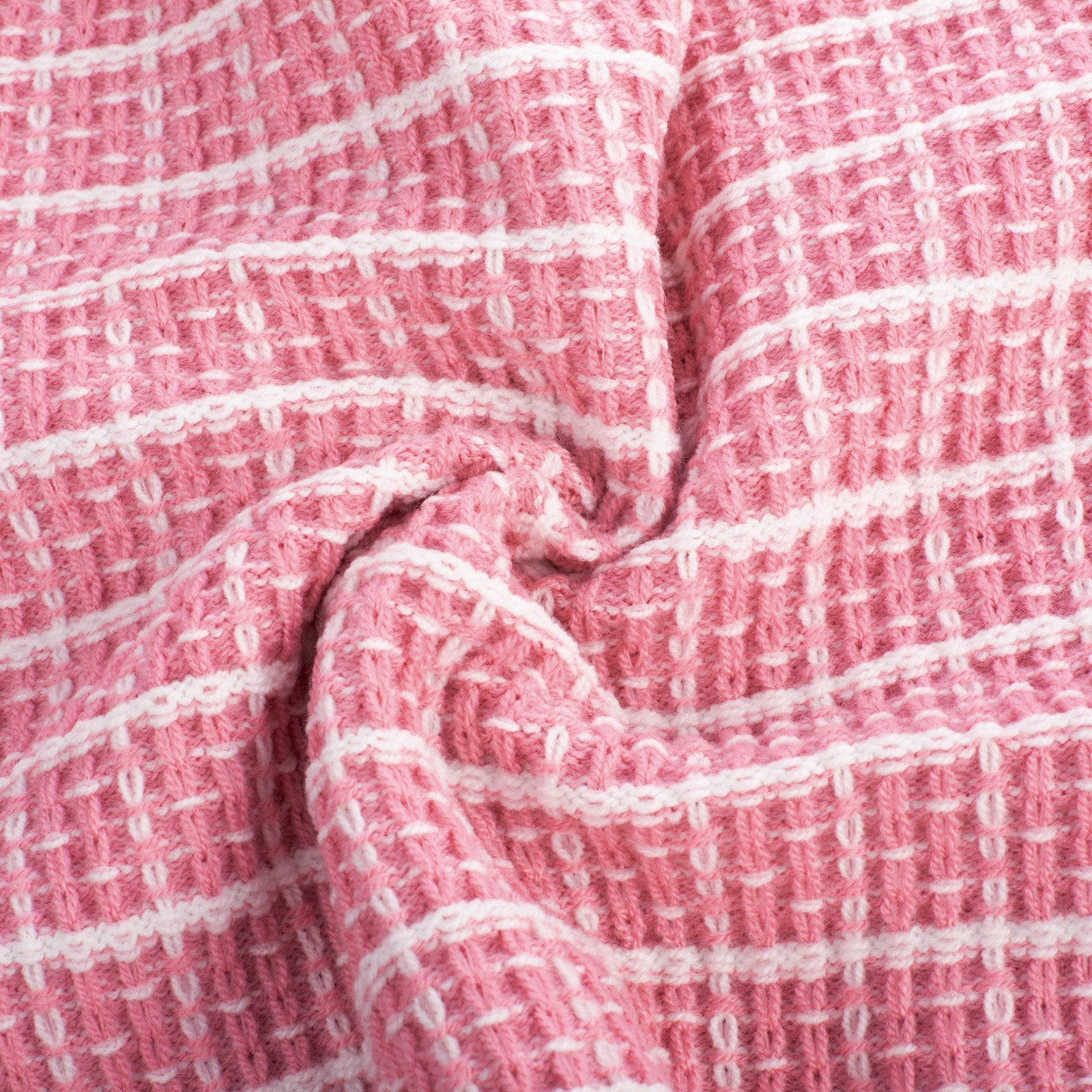 belle poque Contrast Color Cardigan Long Sleeve V-Neck Cable Knitted Sweater