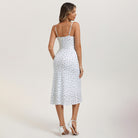 belle poque Women Vintage Mermaid Dress Tie Square Neck Bodycon Dress