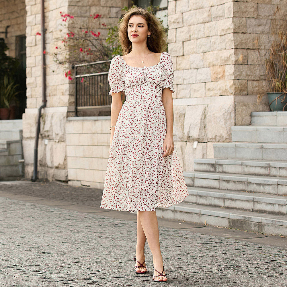 belle poque 2026 Spring Summer Sundress Vintage Cottagecore Dress with Pocket