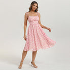 belle poque Floral Dress for Women Midi Sundress 2026 Summer Spring Casual Dresses with Pockets