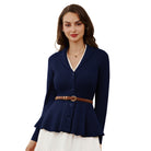 belle poque Vintage Cardigan Sweater Shawl Lapel Button Down Sweater Outwear Coat