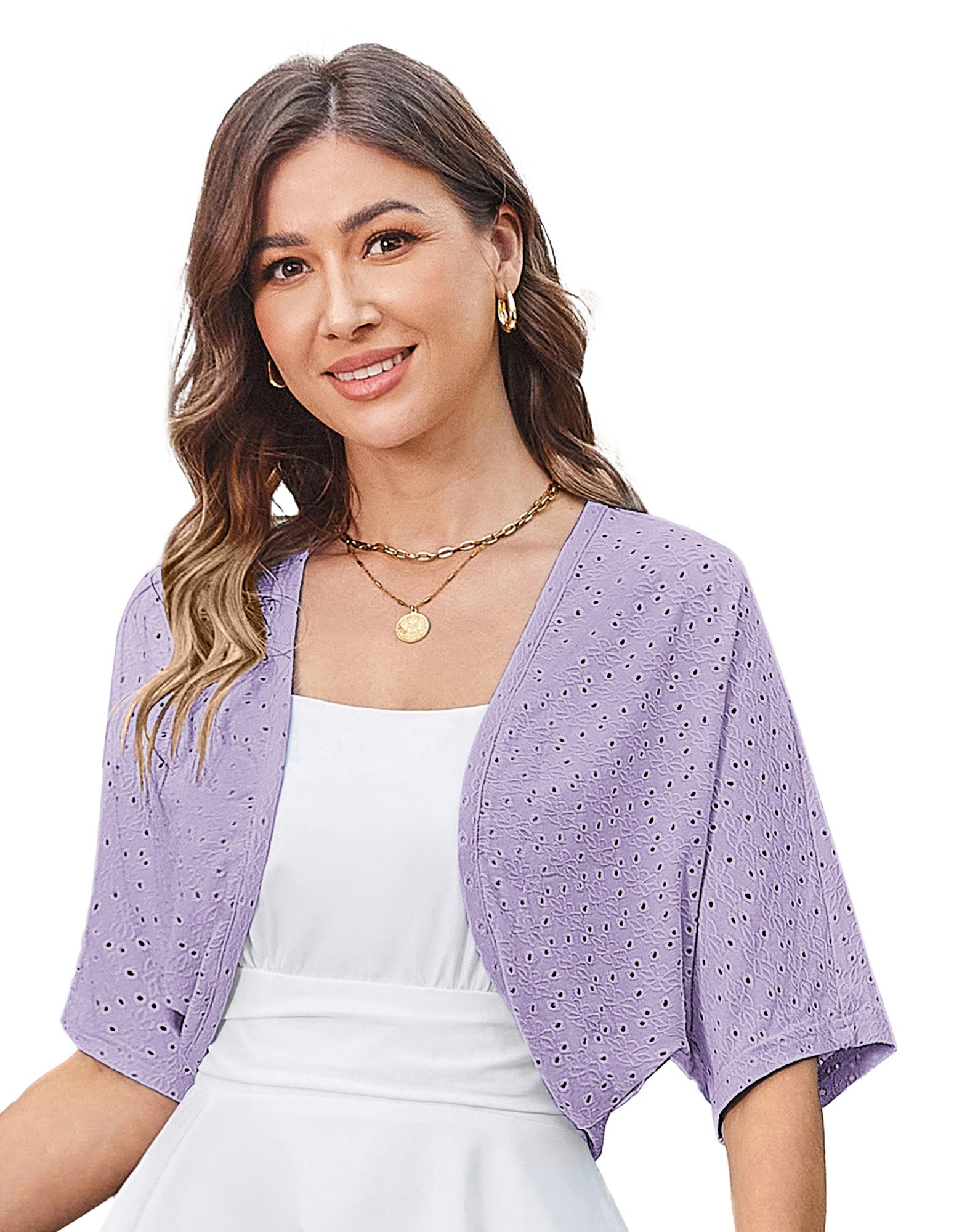 belle poque Vintage Open Front Bolero Shrug Batwing Short Sleeve