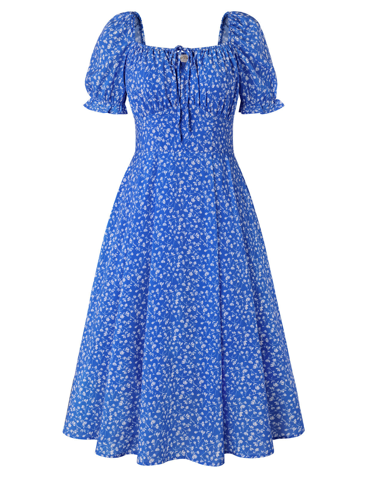 belle poque 2026 Spring Summer Sundress Vintage Cottagecore Dress with Pocket Royal Blue