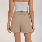 belle poque 2026 Women Vintage 100% Cotton Shorts Wide Leg Shorts with Pockets