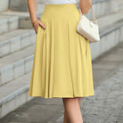 belle poque 2026 Women Spring Summer Vintage Chiffon Flared A-Line Skirt