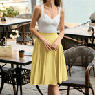 belle poque 2026 Women Spring Summer Vintage Chiffon Flared A-Line Skirt