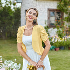 belle poque Spring 2026 Women's Short Sleeve Bolero Shrug Lightweight Cardigan