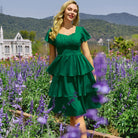 belle poque Vintage Dress 2026 Summer Layered Tiered Ruffle Swing Midi Dress