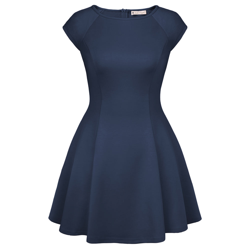 belle poque 2026 Elegant Formal Classy Cocktail Party Dress Boat Neck Short Dresses Blue