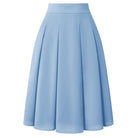 belle poque 2026 Women Spring Summer Vintage Chiffon Flared A-Line Skirt Light Blue
