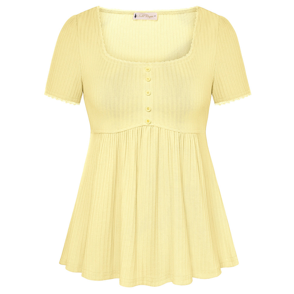 Women's Cute Tops Babydoll Peplum Top 2026 Casual Shirts