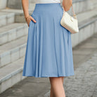 belle poque 2026 Women Spring Summer Vintage Chiffon Flared A-Line Skirt