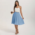 belle poque 2026 Women Spring Summer Vintage Chiffon Flared A-Line Skirt