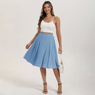 belle poque 2026 Women Spring Summer Vintage Chiffon Flared A-Line Skirt